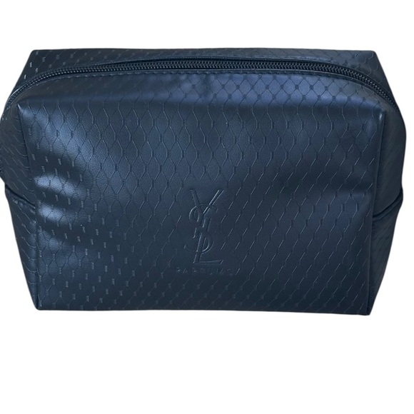 NWOT YSL Yves Saint Laurent Parfums Black Travel Pouch Toiletry Makeup Bag - Picture 2 of 5